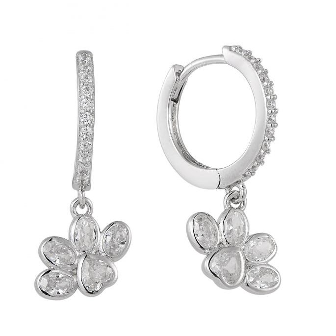 “Blooming Grace” Diamond Floral Drop Earrings