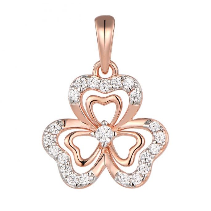 “Blossom of Fortune” Diamond Clover Pendant