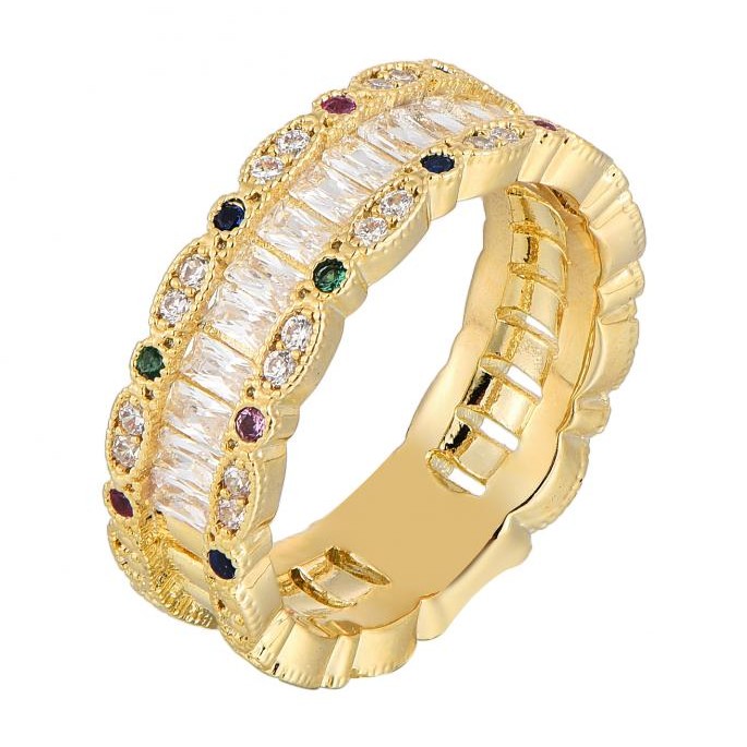 “Crown of Light” Multi-Gem & Diamond Band