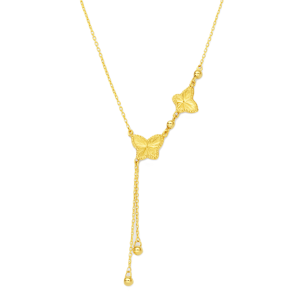 Dancing Butterflies 916 Gold Necklace