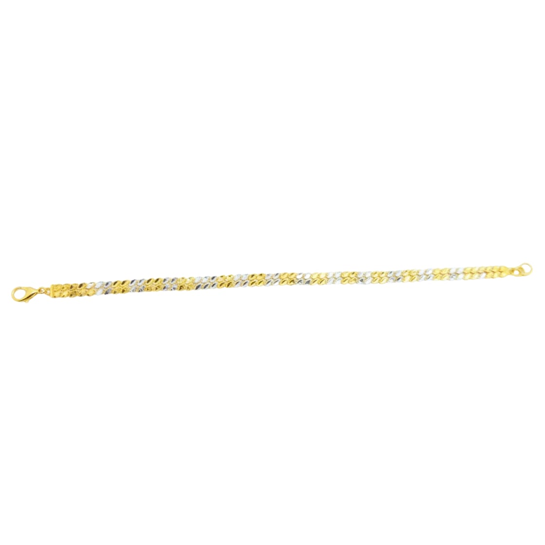 Dual Radiance 916 Gold Chain Bracelet