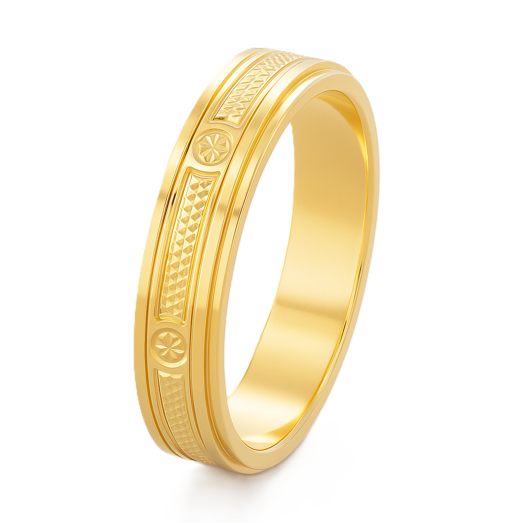 Eterna 916 Gold Spinning Ring – 4mm Symbol of Infinite Grace