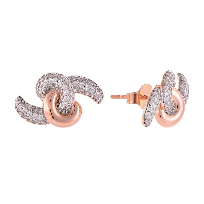“Eternal Embrace” Diamond Knot Earrings