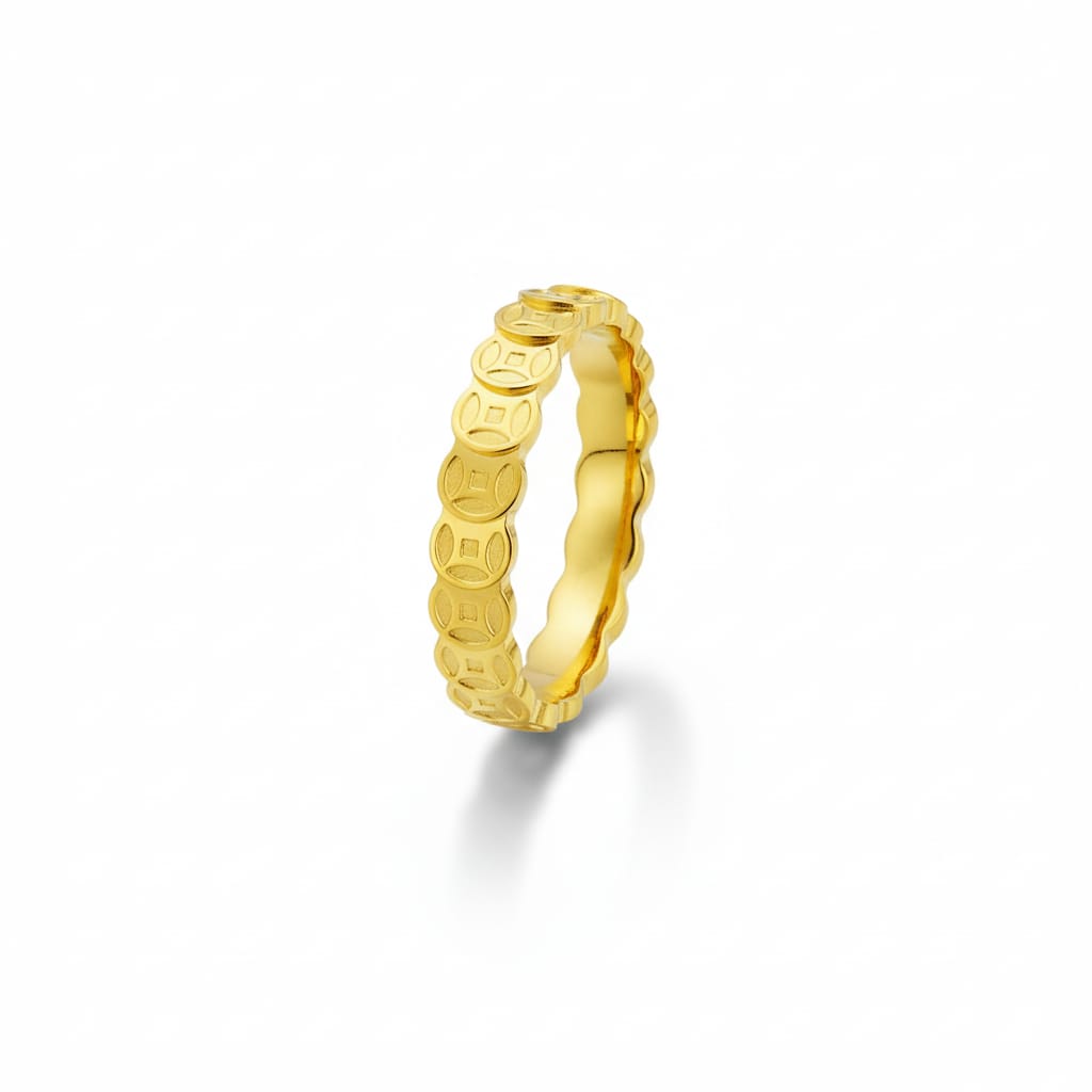 Fortune Coin 916 Gold Ring