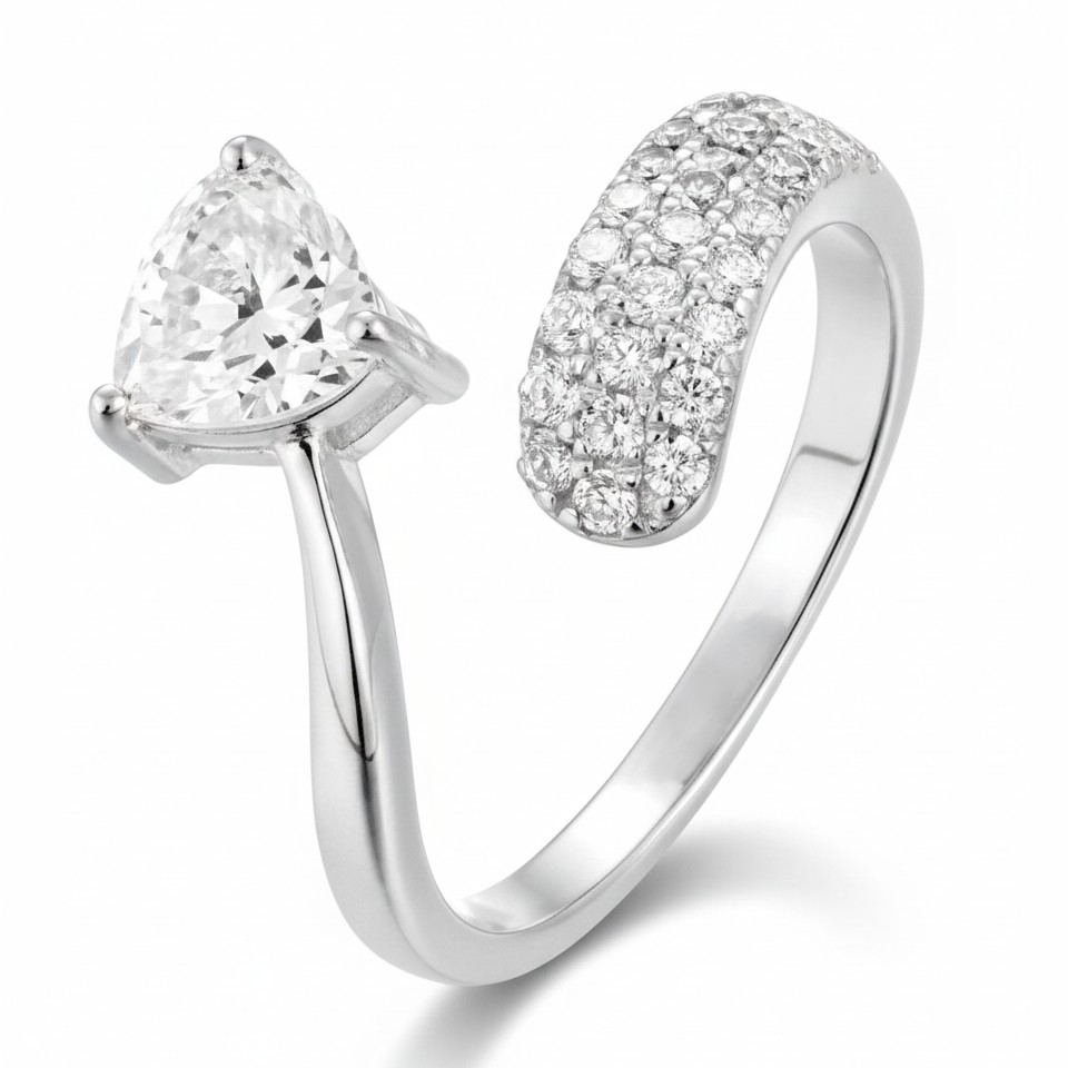 Radiant Asymmetry Diamond Ring