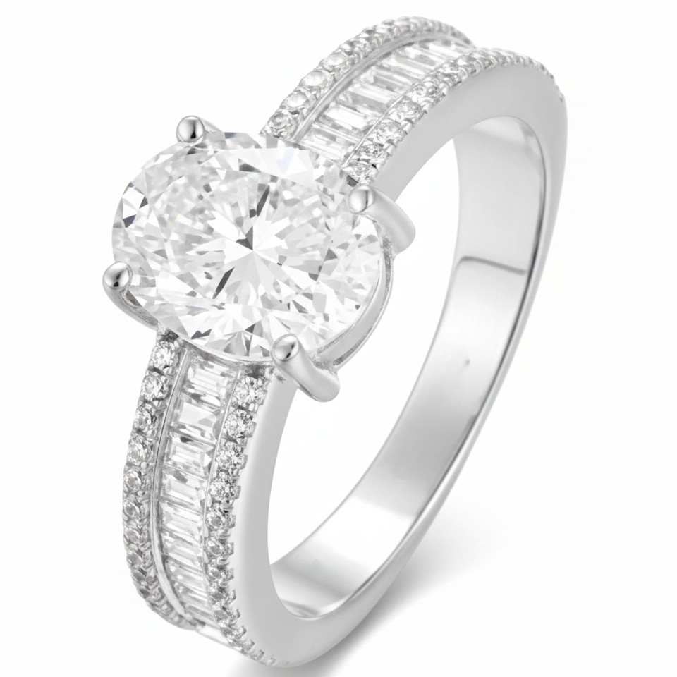 Round Brilliant Channel-Set Ring